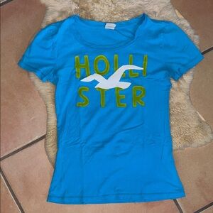 Blue and Green Hollister T-Shirt Size Medium